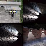 2 Heads Motion Sensor Solar Lamp with 22 LEDs Lights
