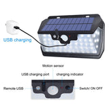 55 LED Solar Lamp 800LM USB Charging With Remote Control