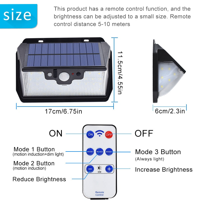 55 LED Solar Lamp 800LM USB Charging With Remote Control – Optimum ...